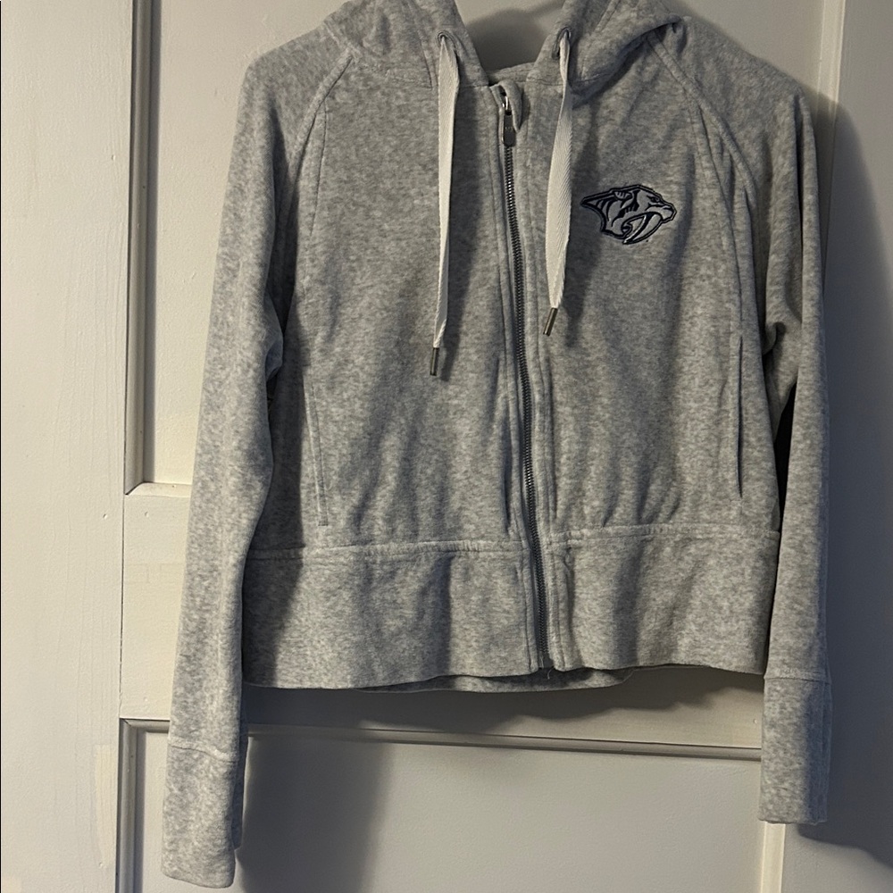 lululemon athletica Light Gray Zip-Up Hoodie